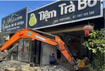 dự án cải tạo tiệm trà bơ