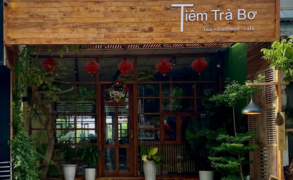 dự án thi công tiệm trà bơ